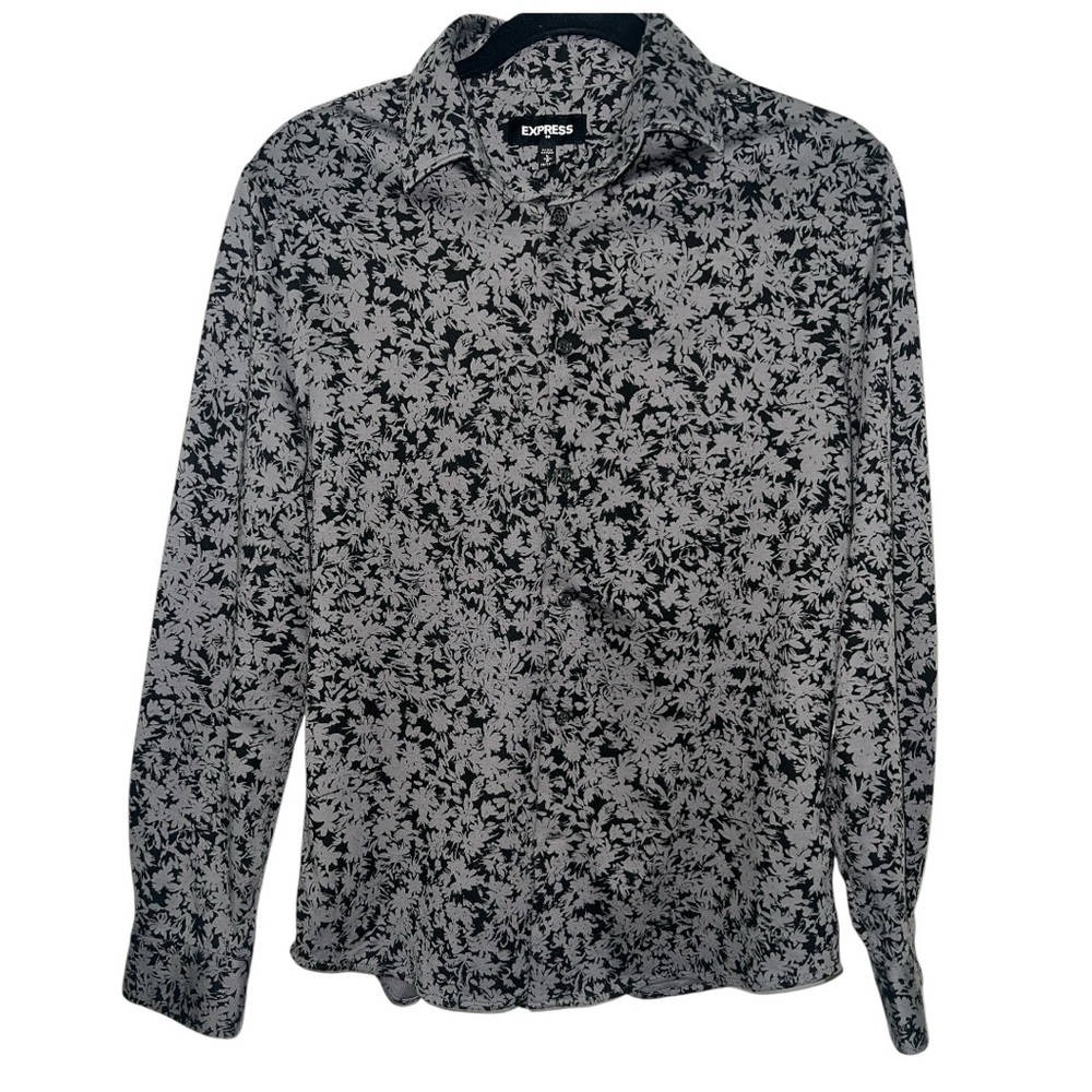 Express Monochrome Floral Shirt